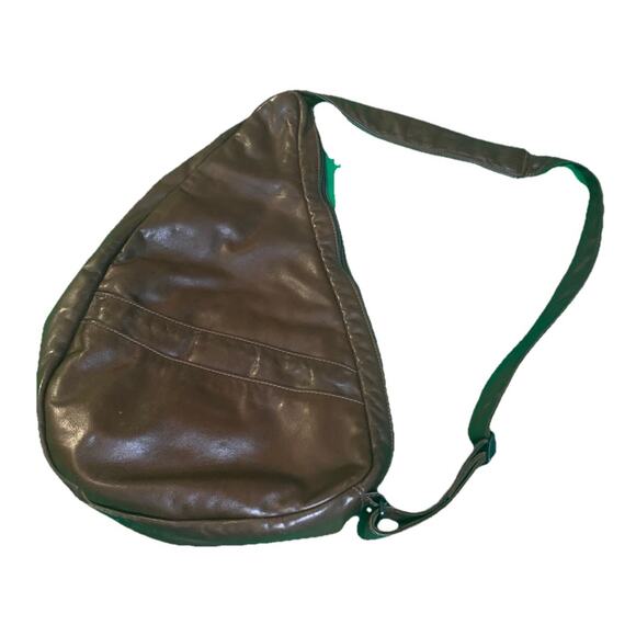 Ameribag Healthy Back Bag Brown Leather Teardrop Sling Multifunctional Vintage - Picture 2 of 7
